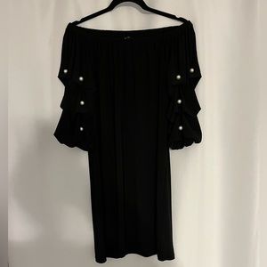 Off the shoulder little black dress
